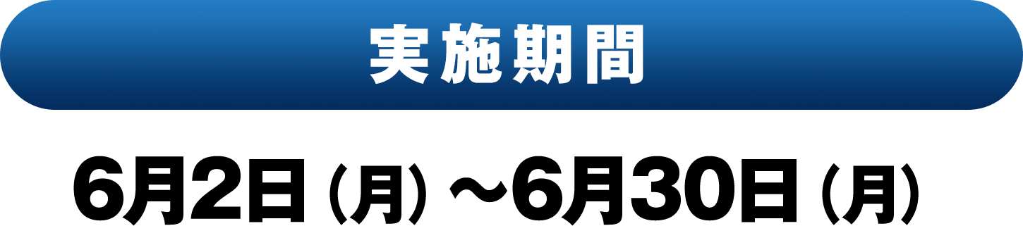 実施期間:6月2日(月)~6月30日(月)