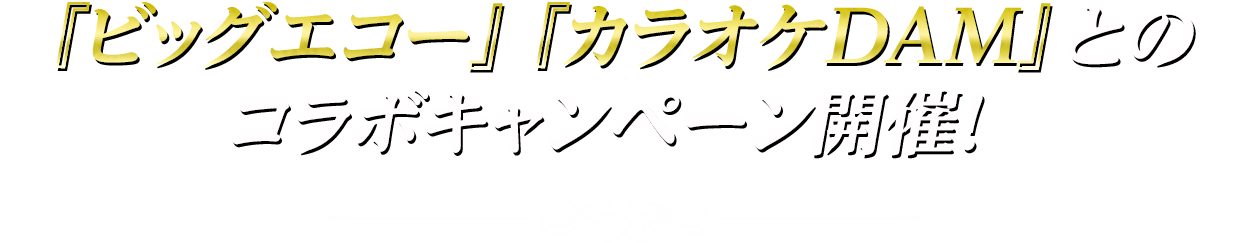 『ビッグエコー』『カラオケDAM』とのコラボキャンペーン開催！